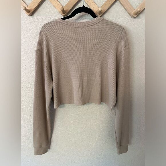 LNA Malo Waffle Henley Sz S Taupe - Picture 8 of 8
